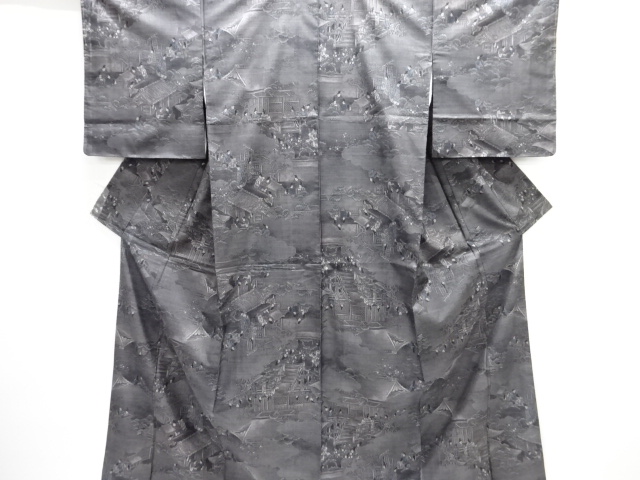 JAPANESES KIMONO / UNUSED DORO OSHIMA TSUMUGI (9 maruki) / WOVEN POEPLE IN THE PAST